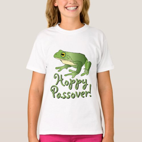 Hoppy Passover _ Single Frog _ Kids T_shirt