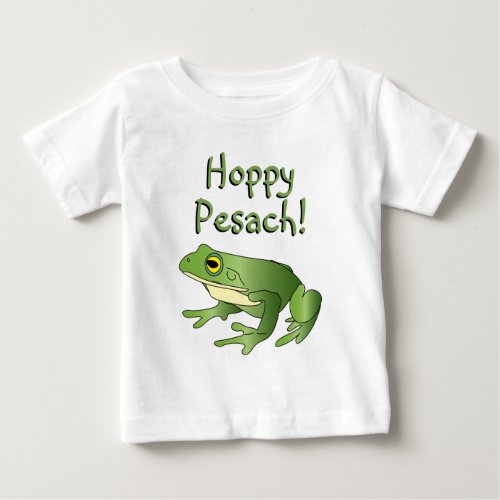 Hoppy Pesach _ Single Frog _ Baby T_shirt