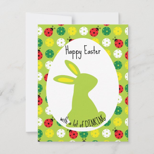 🐰 Hoppy Pickleball Easter, cute green (Front)