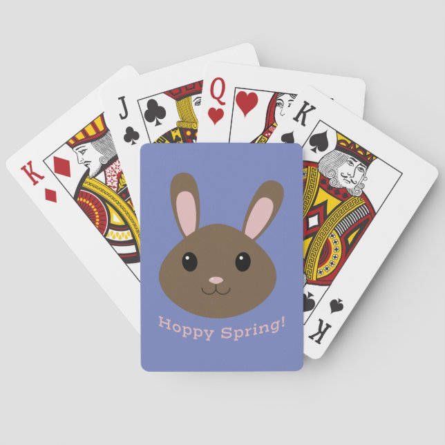 Hoppy Spring Bunny Poker Cards (Back)