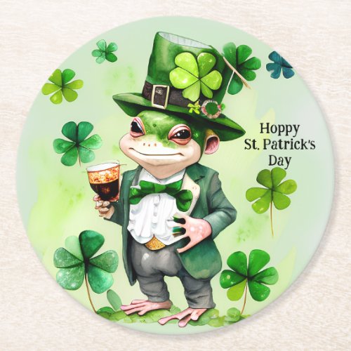 Hoppy St Patricks Day Frog Coasters