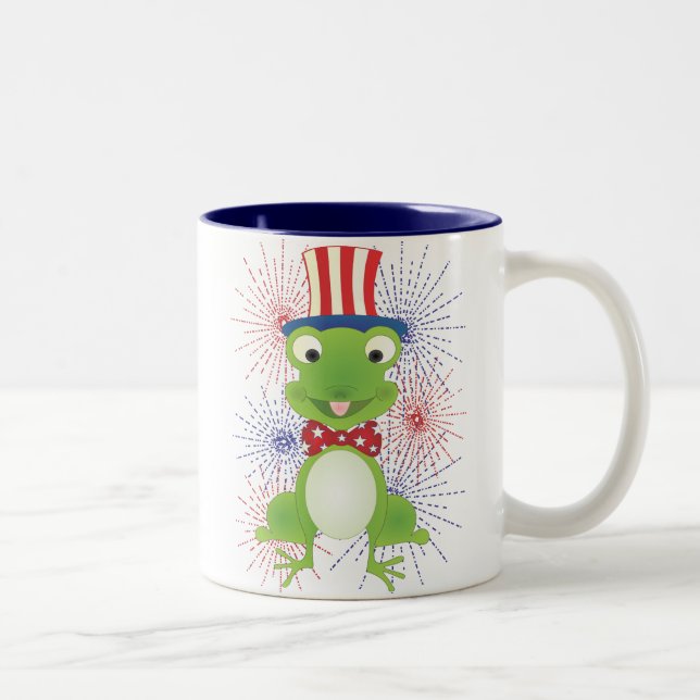 Hoppy the Frog! Two-Tone Coffee Mug (Right)