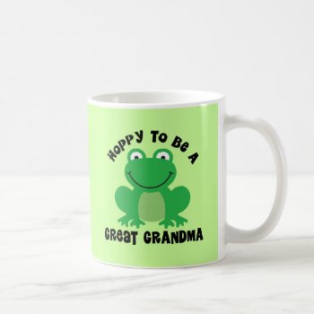 Hoppy To Be A Great Grandma Gift Coffee Mug by MainstreetShirt at Zazzle