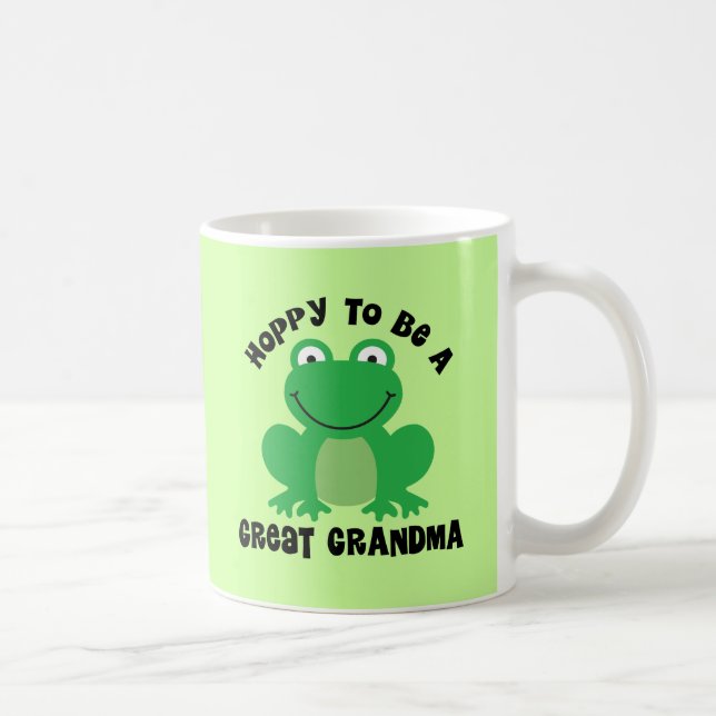 Hoppy To Be A Great Grandma Gift Coffee Mug (Right)