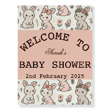 Hoppy Welcome: Bunny Baby Shower Foam Board