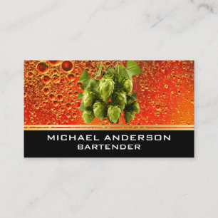 Hops and Barley Amber Ale Beer Business Card