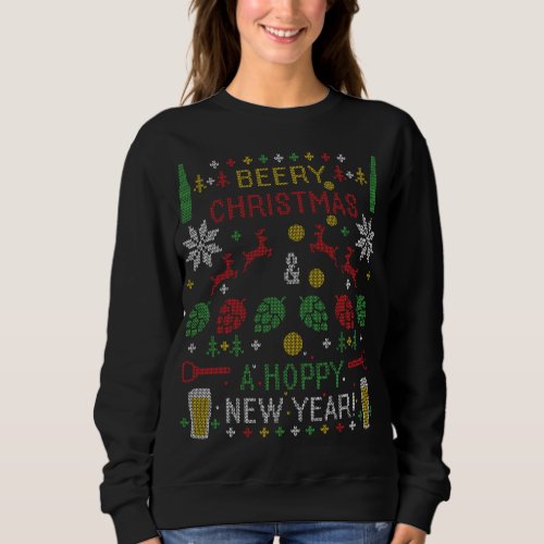 Hops Beer Lover Drinking Ugly Christmas Sweater Pa