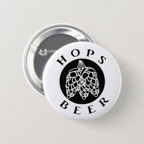 Hops  Beer Pinback Button
