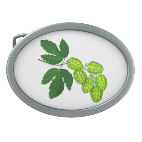 Hops Botanical Art Belt Buckle