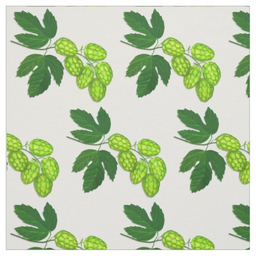Hops Botanical Art Fabric