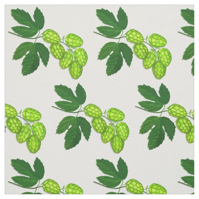 Hops Botanical Art Fabric (Swatch)