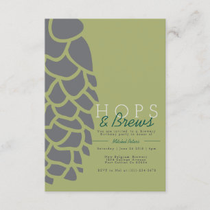 Hops & Brews Brewery Party Invite