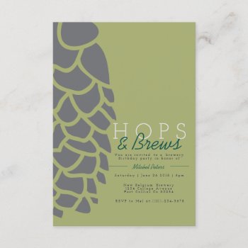 Hops & Brews | Brewery Party Invite by RedefinedDesigns at Zazzle