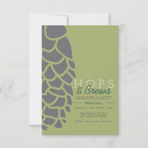 Hops  Brews  Brewery Party Invite