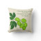 Hops Flower and Beer Quote Throw Pillow