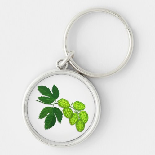 Hops Flower Botanical Art Keychain