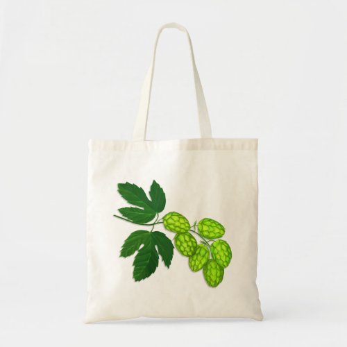 Hops Flower Botanical Art Tote Bag