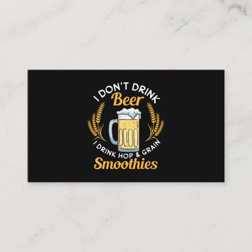hops grain smoothie beer funny crafts beer drinkin business card