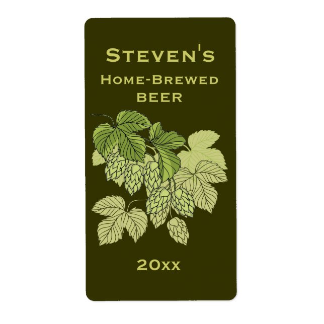 Hops Home-Brew Label (Front)