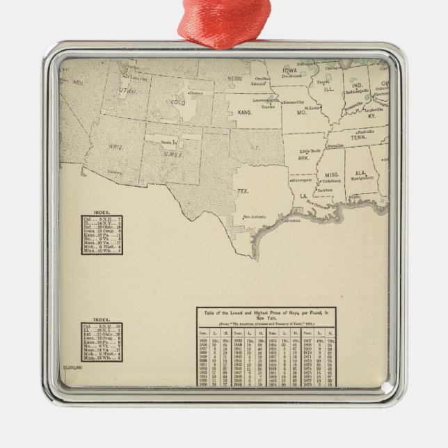 Hops Metal Ornament (Front)