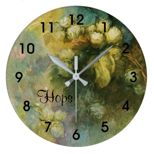 Hops Vintage Floral Clock