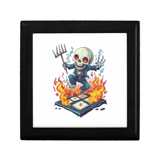 Hopscotch from Hell – Funny Demon Skull Gift Box (Front)