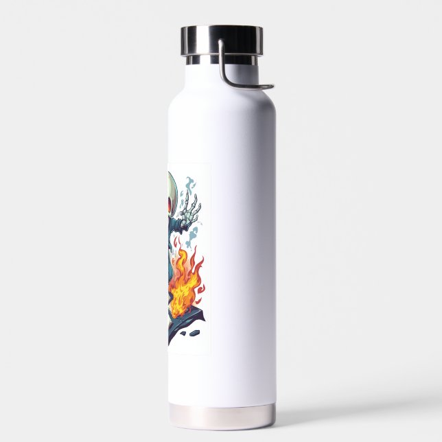 Hopscotch from Hell � Funny Demon Skull Water Bottle (Left)