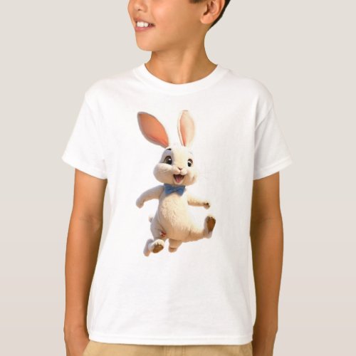 Hopscotch Hares Whimsical Rabbit Designs T_Shirt