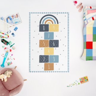 Hopscotch Scandinavian Rainbow Kids Playroom