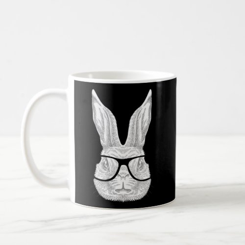 Hopster Bunny Rabbit Nerd Glasses Easter Rabbit Coffee Mug