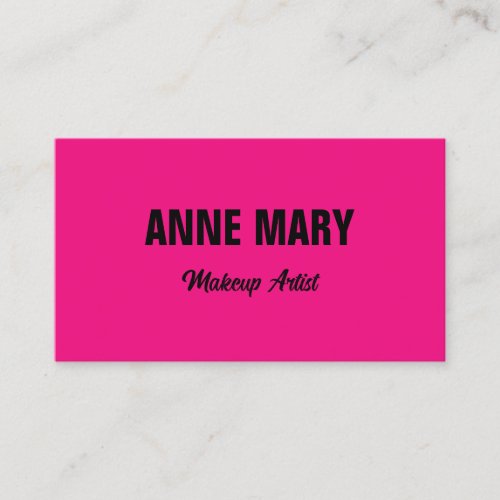 Hopt Pink Fuchsia Black Colorful Bright Trendy Business Card