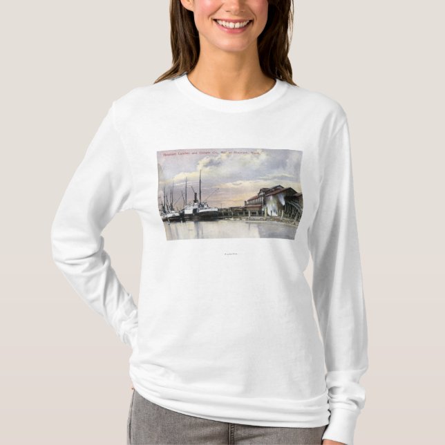 Hoquiam Lumber Mill Scene T-Shirt (Front)