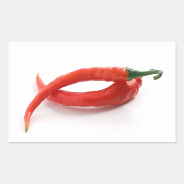 hor chili peppers rectangular sticker (Front)