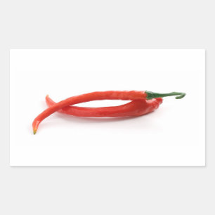hor chili peppers rectangular sticker