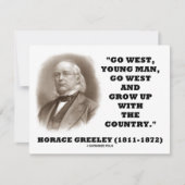 Horace Greeley Go West Young Man Go West (Front)