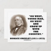 Horace Greeley Go West Young Man Go West (Front/Back)