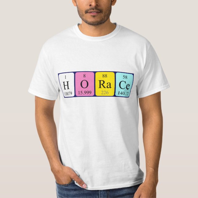 Horace periodic table name shirt (Front)