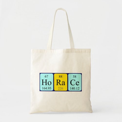 Horace periodic table name tote bag