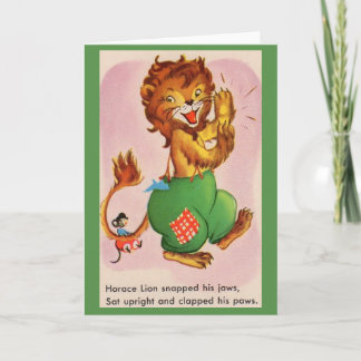 Horace the Lion and friend Card