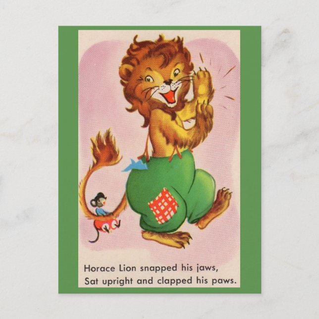 Horace the Lion and friend Postcard (Front)
