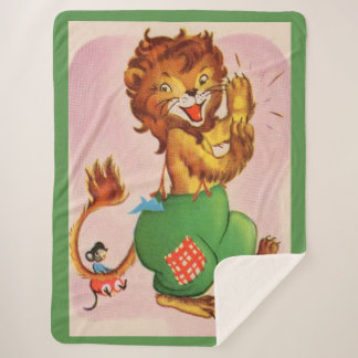 Horace the Lion and friend Sherpa Blanket