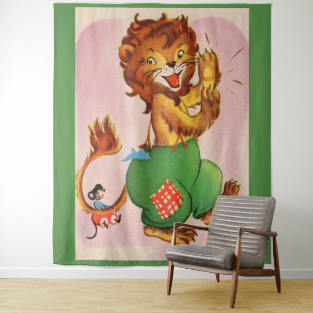  Horace the Lion and friend Tapestry (In Situ)
