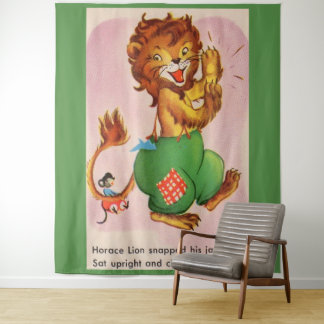 Horace the Lion and friend Tapestry