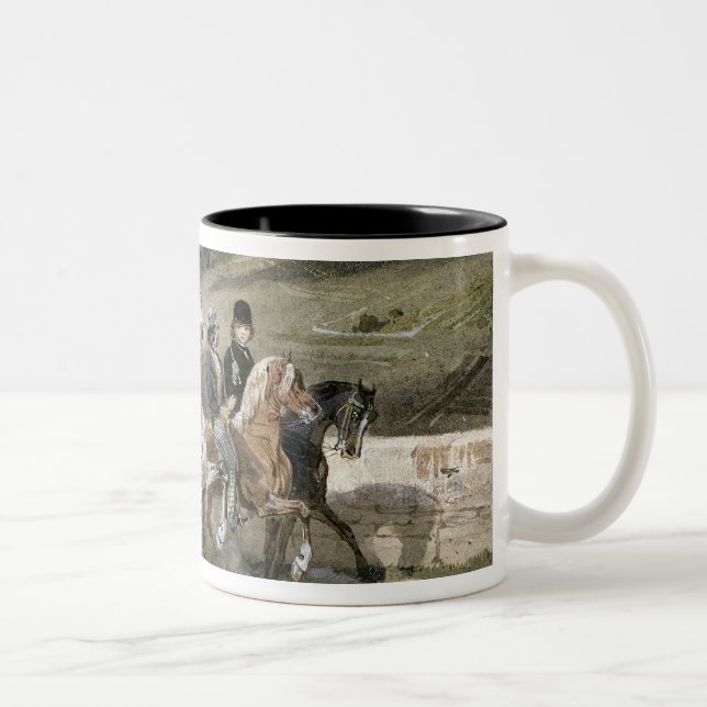 Horace Vernet and his Children Two-Tone Coffee Mug (Right)