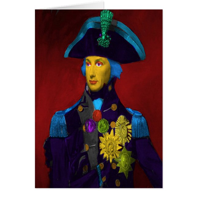 Horatio Nelson Pop Art Birthday Card (Front)