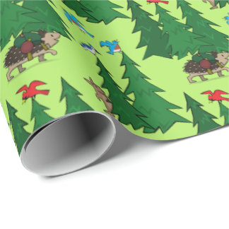 Horatio the Hedgehog- Hiking Wrapping Paper