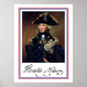 Horation Nelson painting and autograph Poster