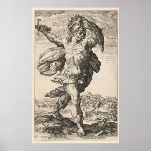 Horatius Cocles Hendrik Goltzius The Roman Heroes Poster