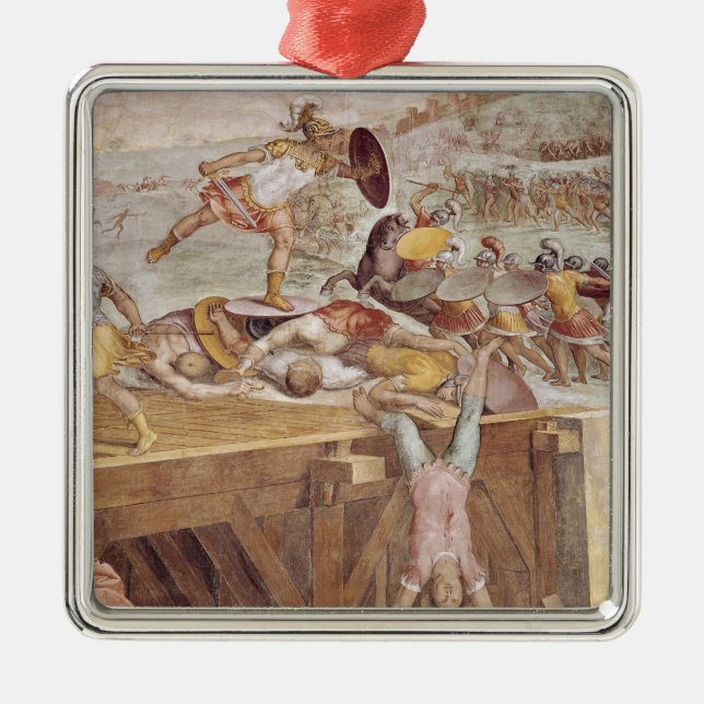 Horatius Cocles on the Sublician Bridge Metal Ornament (Front)