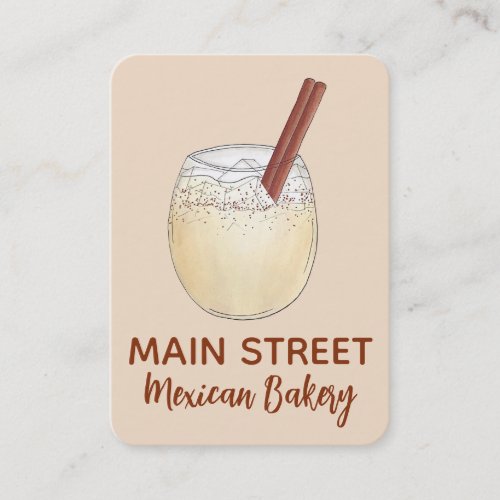 Horchata Orxata Mexican Beverage Bakery Caf Business Card